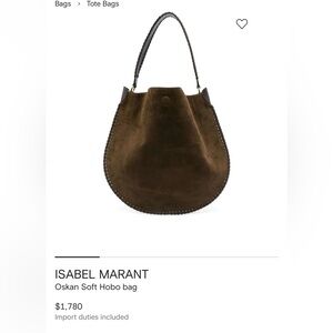 Isabel Marant Oskan Hobo Bag